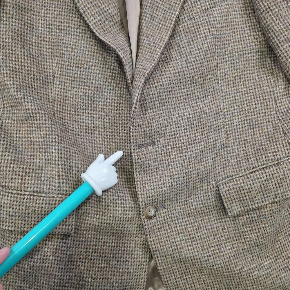 Vintage Polo Ralph Lauren Blazer‎ Sport Coat Mens 41 Brown Tweed Check USA 80s